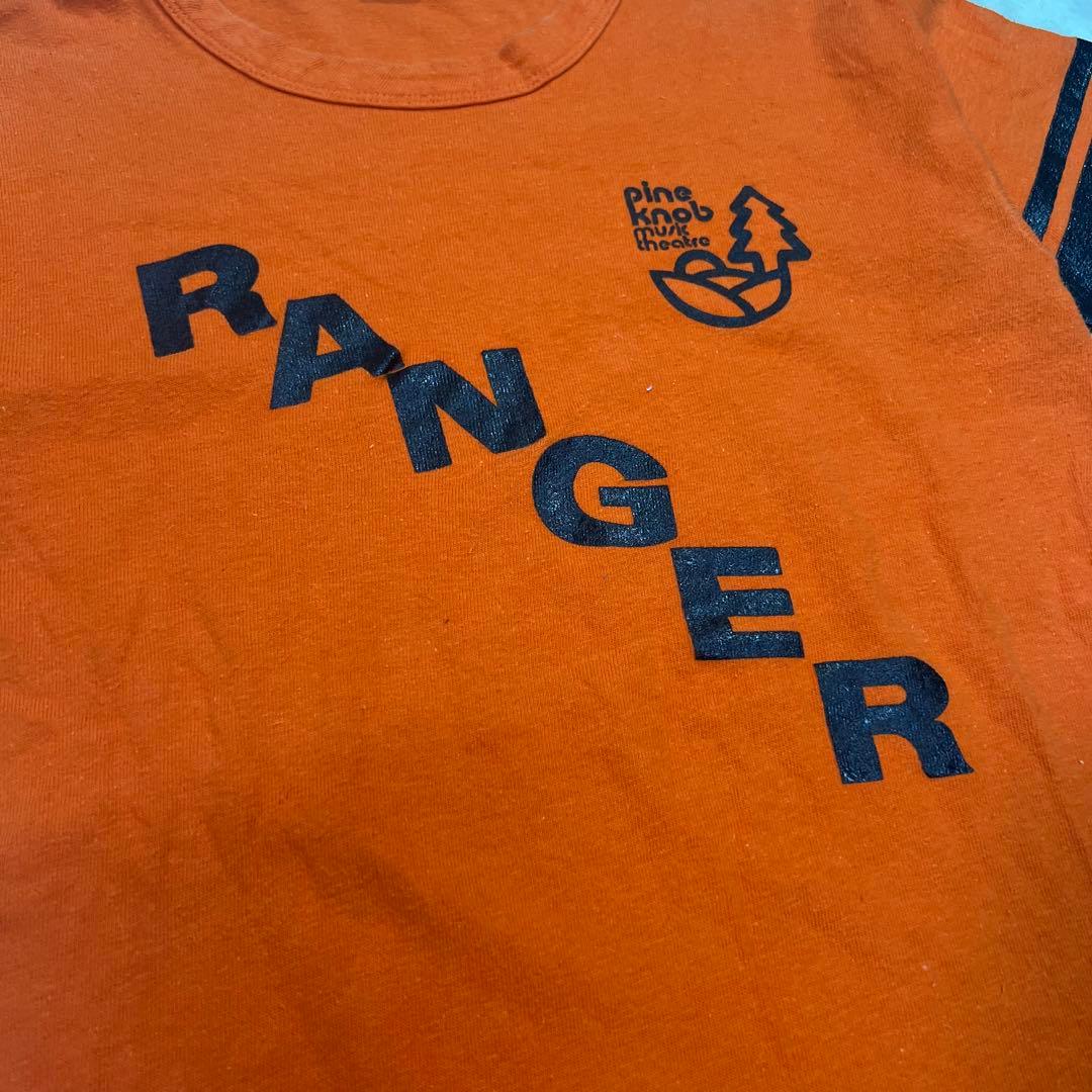 70s \"champion\" ミュージックシアター フットボールTシャツLサイズ