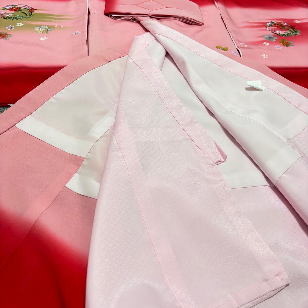 《新品》日本製 特選刺繍 ぼかし京友禅 本金銀箔技法 お宮参り 産着 たとう紙付