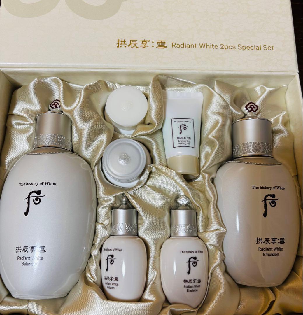 韓国化粧品whoo雪 美白化粧水乳液セット 韩国WHOO后雪美白套盒，黄气暗沉真能打？实测告诉你答案_护肤品_淘宝美妆网