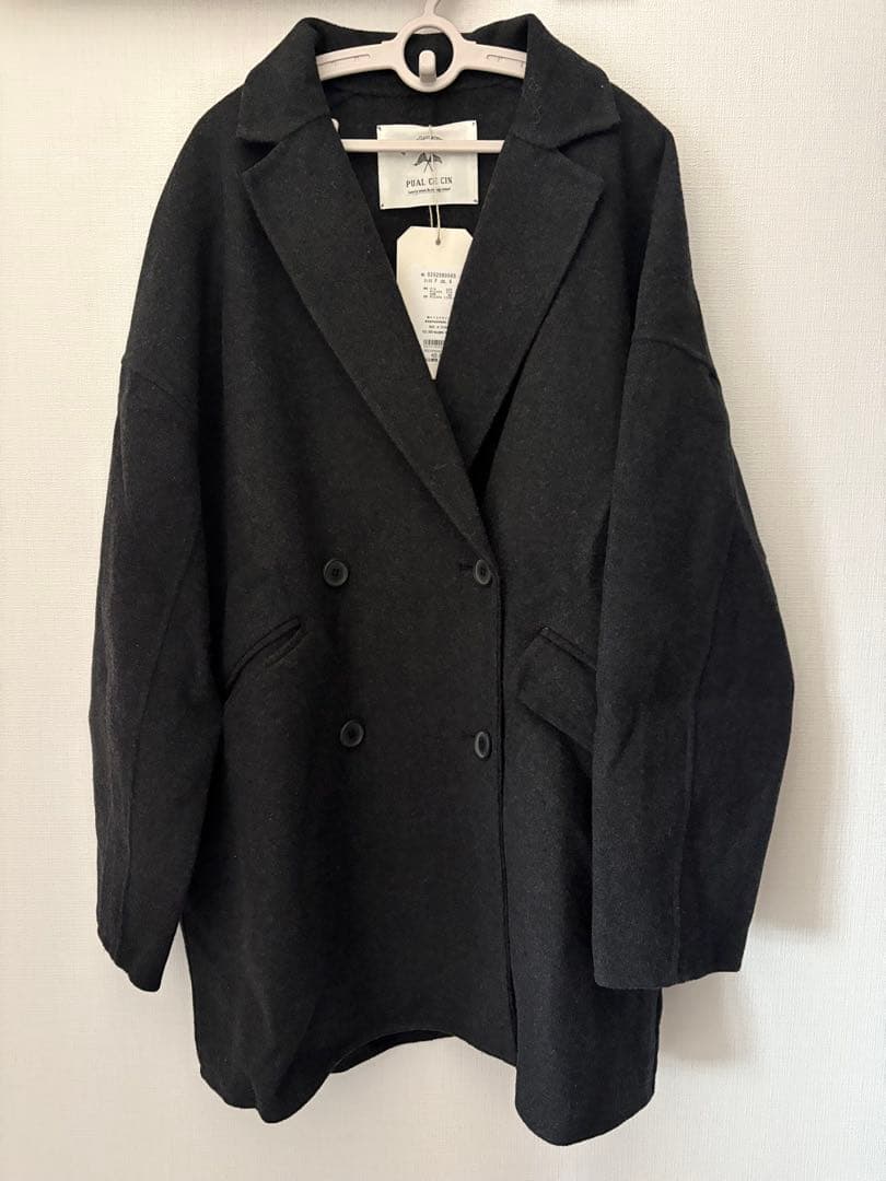 歳末セール☆PUAL CE CIN ハンドメイド風ウール混テーラーコート