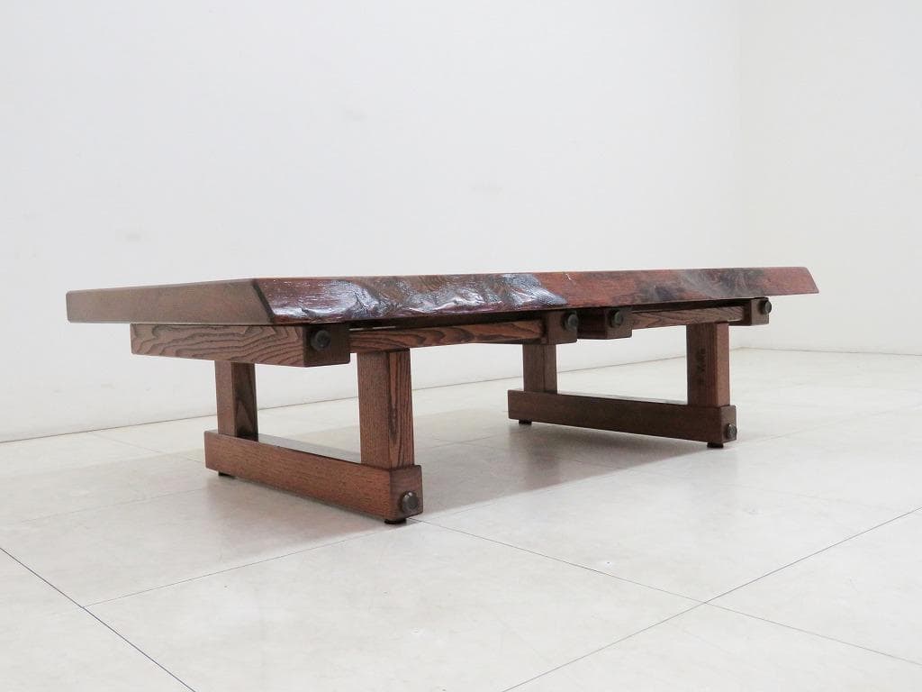 ミニー様☆美品☆岩手岩泉 純木家具 栗無垢材 ダイニングテーブル T字