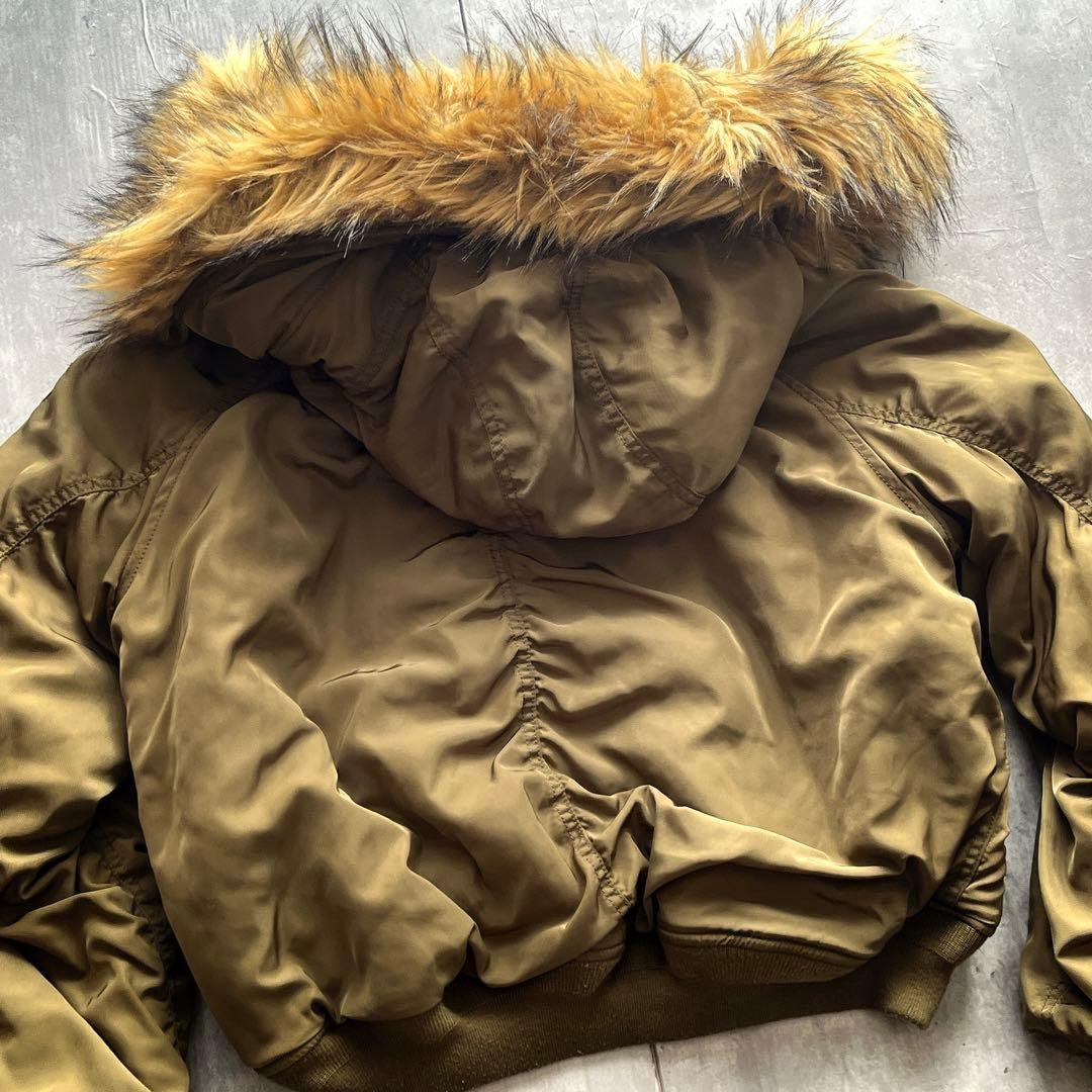 Y2K 平成 ギャル N2B ファー フライトジャケット 超短丈 グランジ