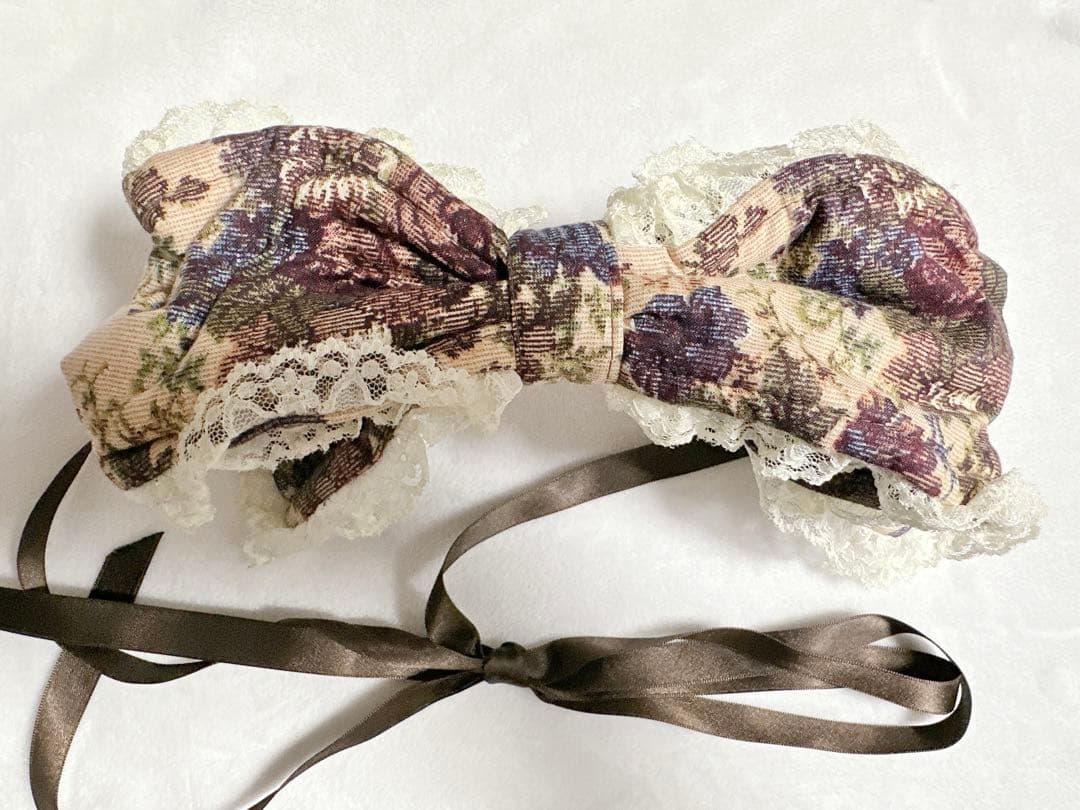 ●メタモルフォーゼ● 初期 ゴブラン柄 リボンヘッドドレス ○メタモルフォーゼ○ 初期 ゴブラン柄 リボンヘッドドレス