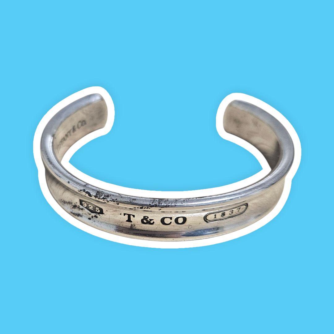 Tiffany& Co. ティファニー ナロー バングル TIFFANY&Co.】ティファニー ナロー バングル シルバー925 レディース