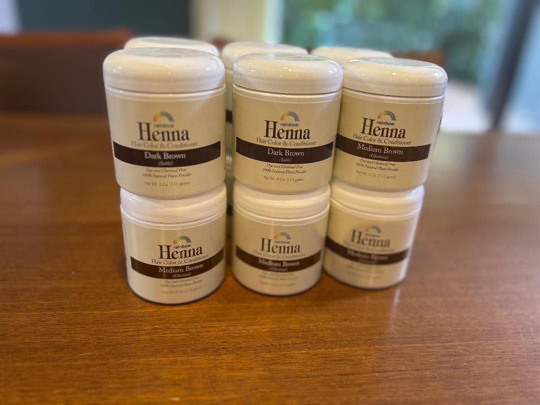レインボーヘナ　 ダークブラウン・ミディアムブラウン 12個セット レインボウヘナ ディープブラウン 1kg（100g×10袋）の卸・通販