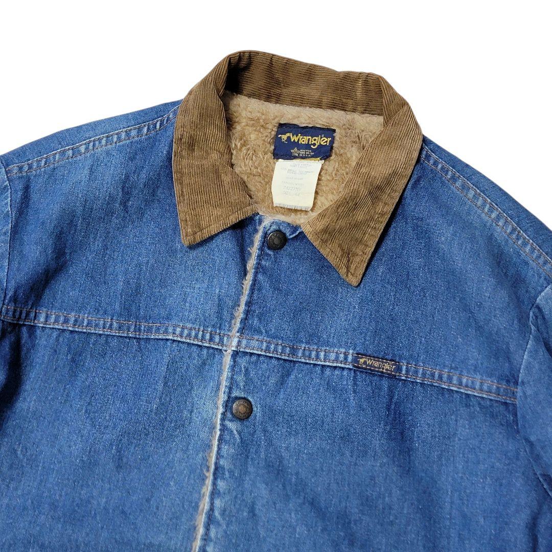 馬タグ 80S ラングラー Wrangler 裏ボア 襟コーズ デニムジャケット