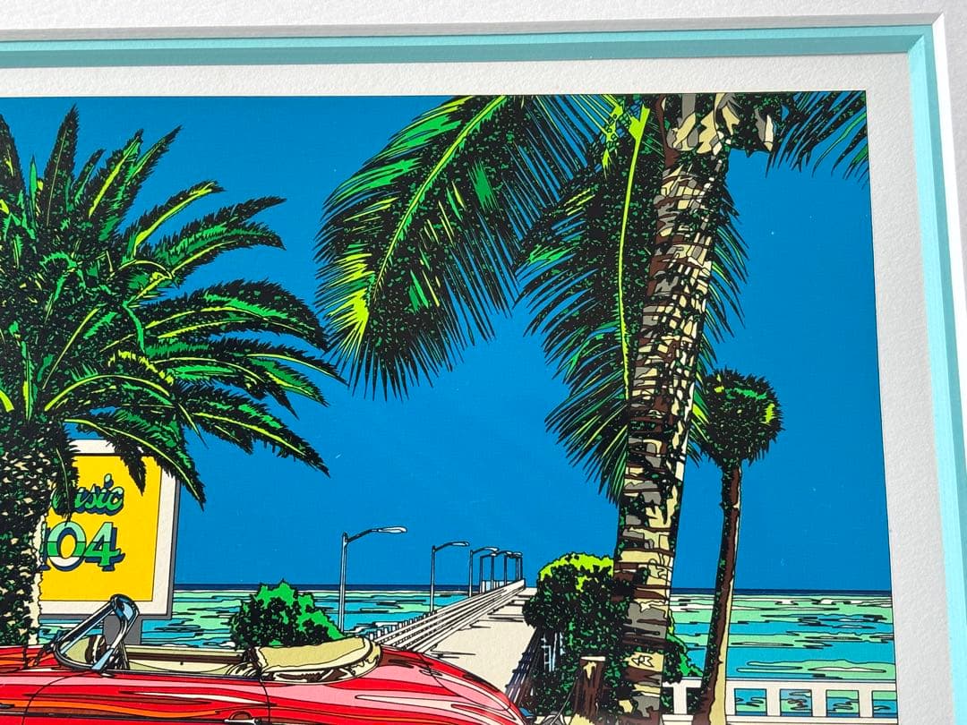 鈴木英人 シルクスクリーン 南カリフォルニアの休日 サイン入り - メルカリ