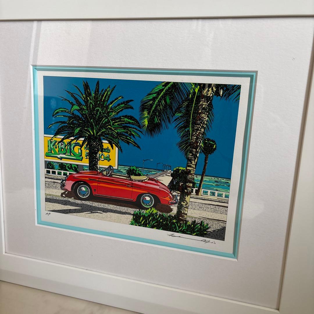 鈴木英人 シルクスクリーン 南カリフォルニアの休日 サイン入り - メルカリ