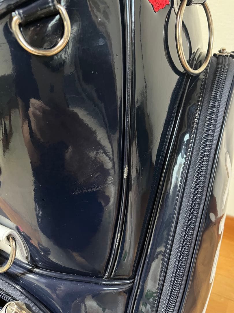 パーリーゲイツエナメルキャディバッグ【ネイビー】 - メルカリ