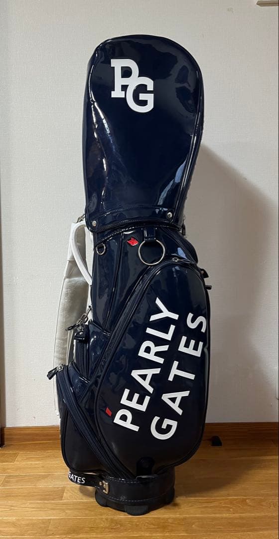 パーリーゲイツエナメルキャディバッグ【ネイビー】 - メルカリ