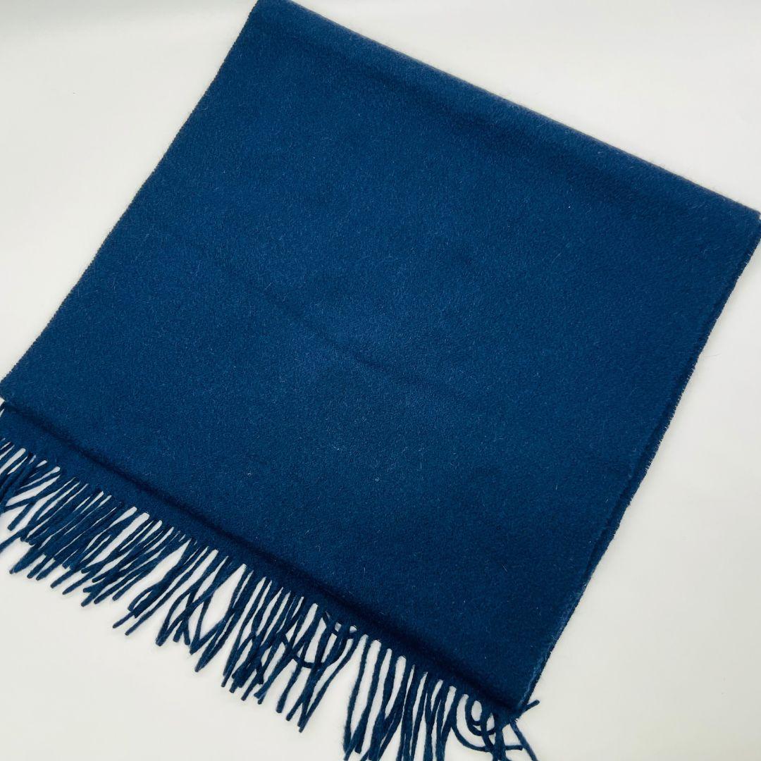 HERMES エルメス マフラー レクトヴェルソ ロゴ刺繍 カシミヤ100