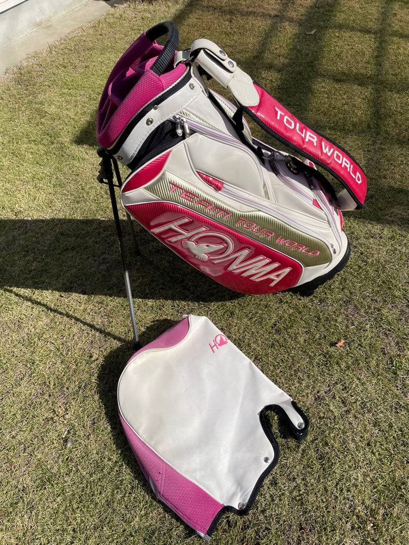 HONMA TOUR WORLD キャディバッグ ホワイト/ピンク ベストセラー
