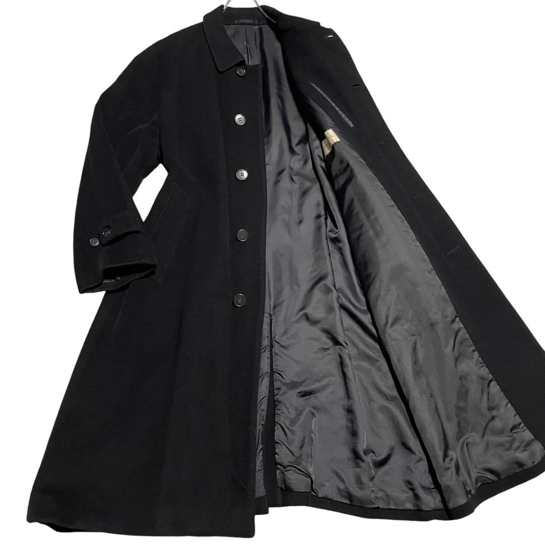 イタリア製生地×アンゴラ30%】マキシ丈比翼ロングチェスターコート