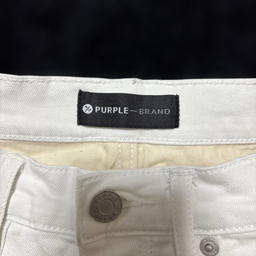 24時間以内配送！新品 PURPLE BRAND ホワイトスキニーデニム 29 - メルカリ