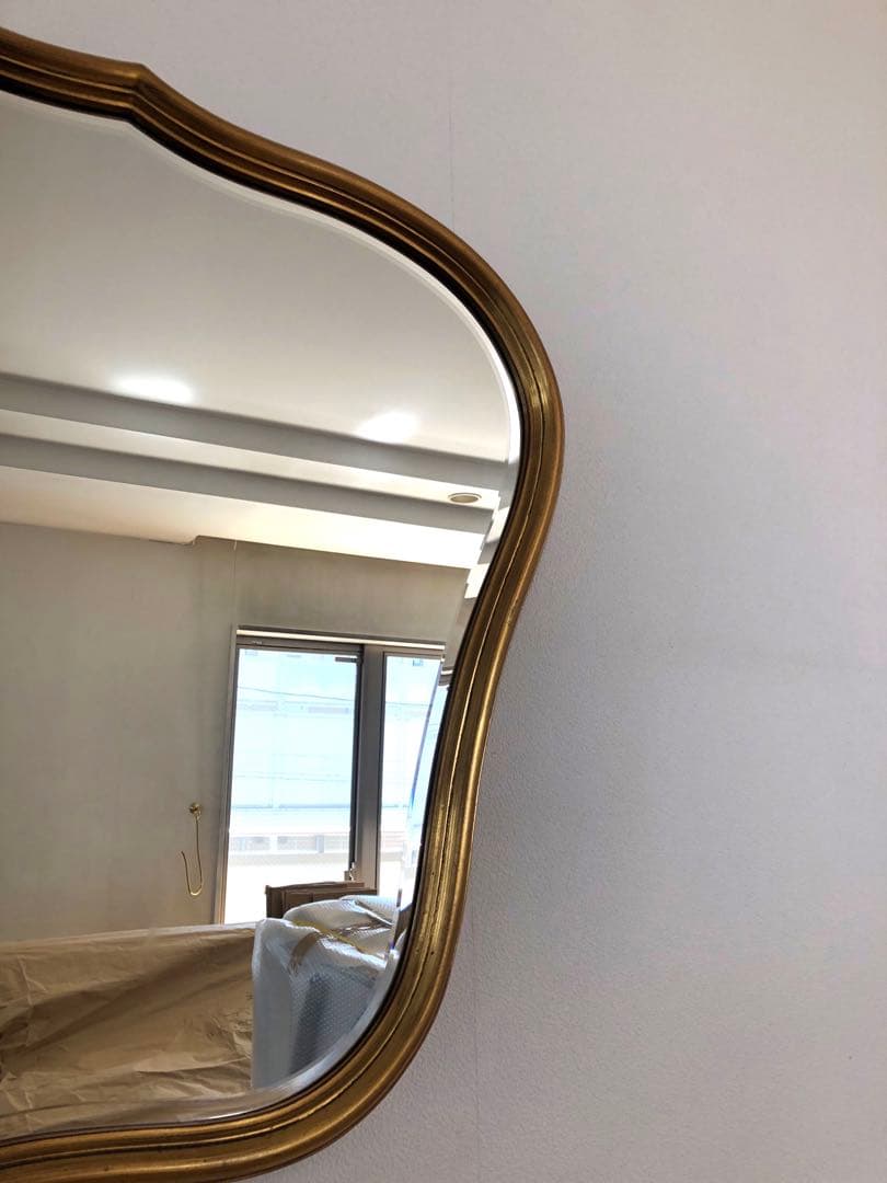 ス*イ様 ベルギー製 ビンテージ ウォールミラー ゴールド 金彩