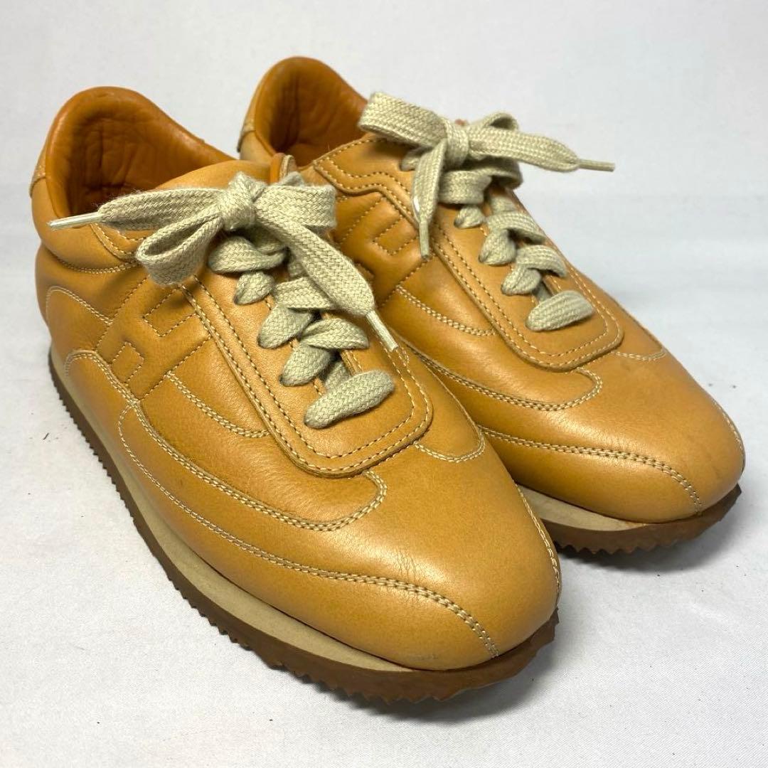 エルメス サイズ表記「36 1/2」23センチ程度 レザースニーカー - メルカリ