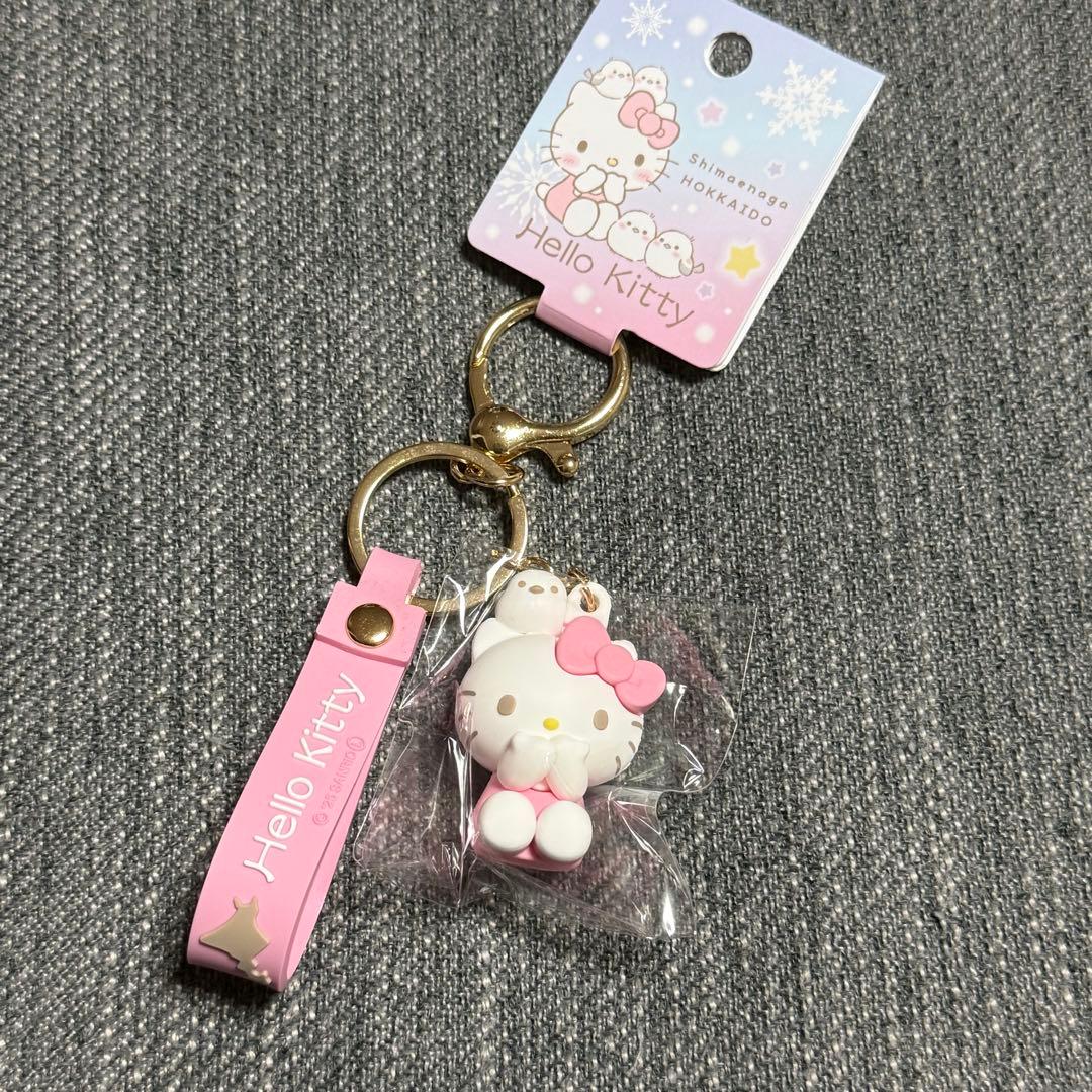♡北海道限定 シマエナガ×キティ ラバー立体キーホルダー♡新品•未使用