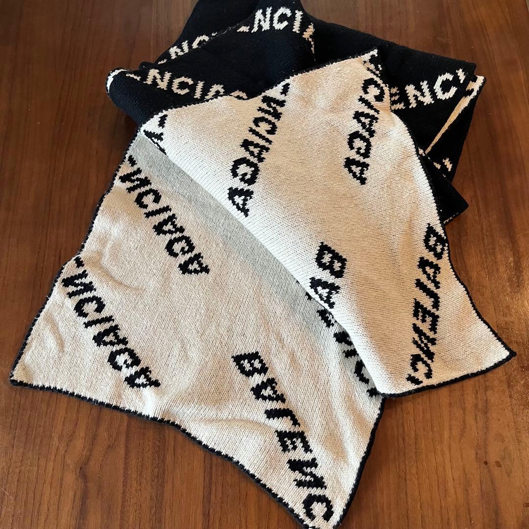Rum様専用 BALENCIAGA ロゴ入りリバーシブルマフラー