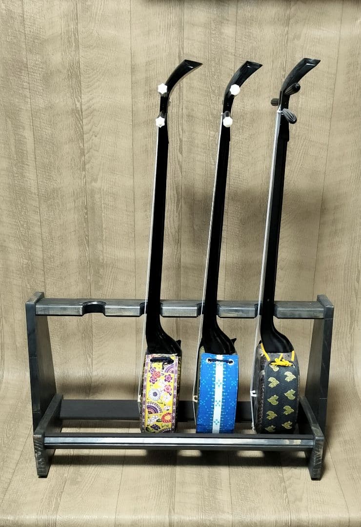 ♪ハンドメイド 沖縄三線ラック 折りたたみ収納 三線スタンド ♪ 楽器