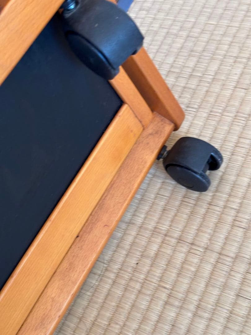 イタリア 木製 折り畳み キッチンワゴン 黒色天板 ホッパペドレッティ