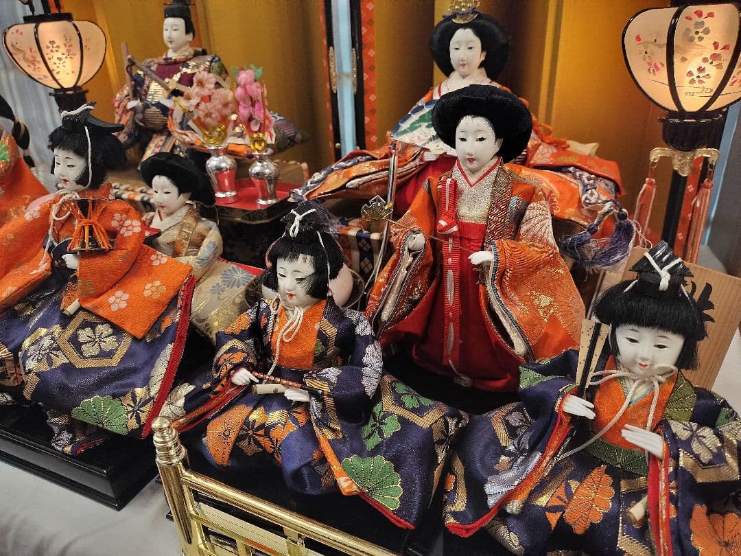 【配送無料】ひな人形　豊龍　桃花雛　七段飾用　昭和