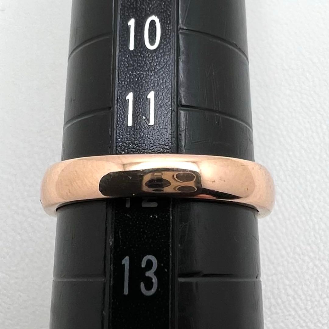 K18 PGリング　幅4.3〜3.2㎜ダイヤ0.5ct 12号 3.43g