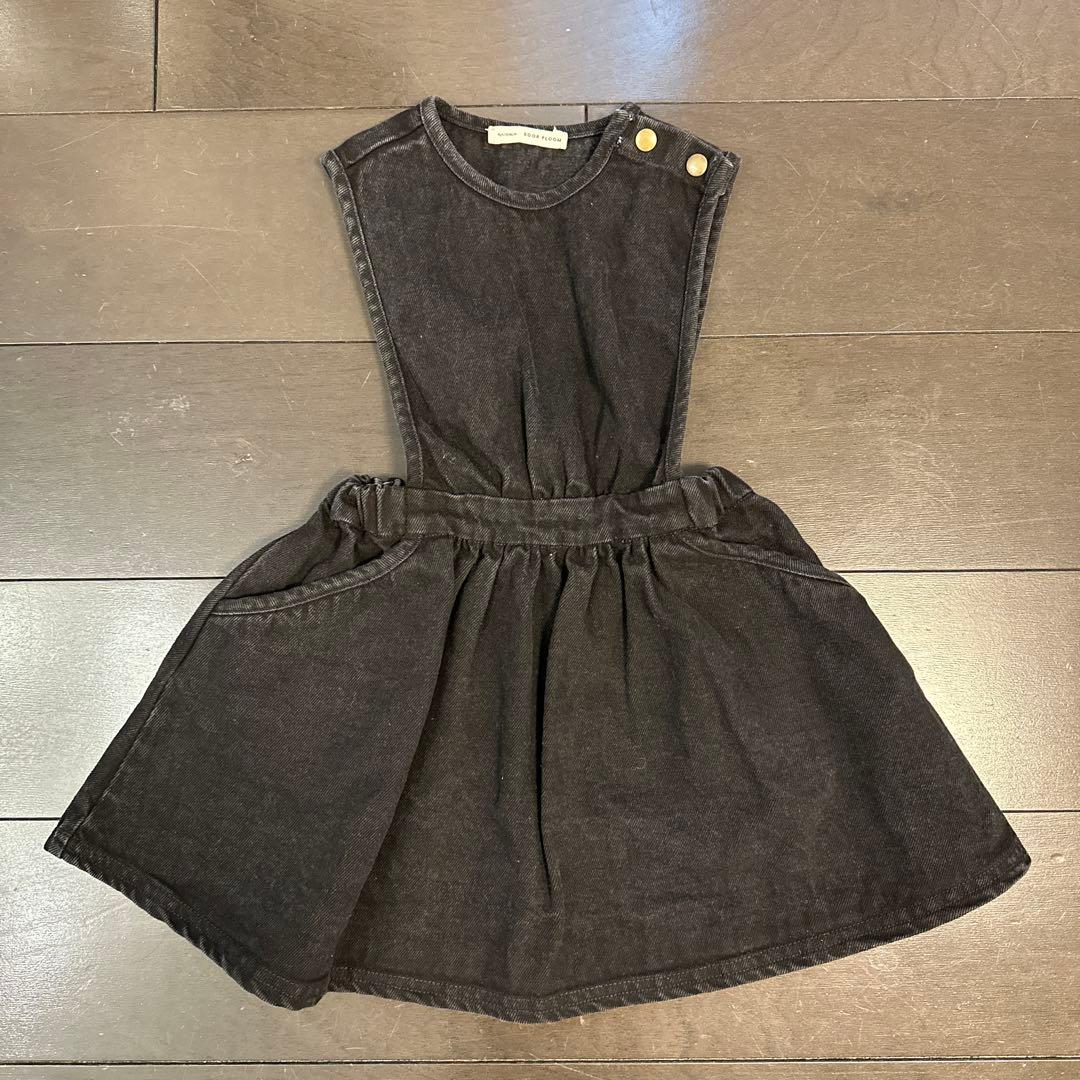soor ploom 6Y Tippi Pinafore Black Denim