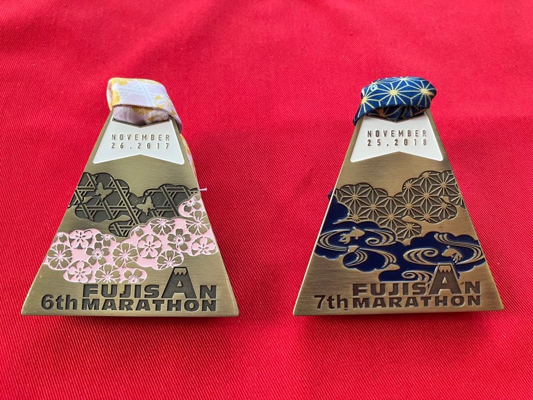 富士山マラソン 完走メダルセット、フィニッシャーメダル5個セット