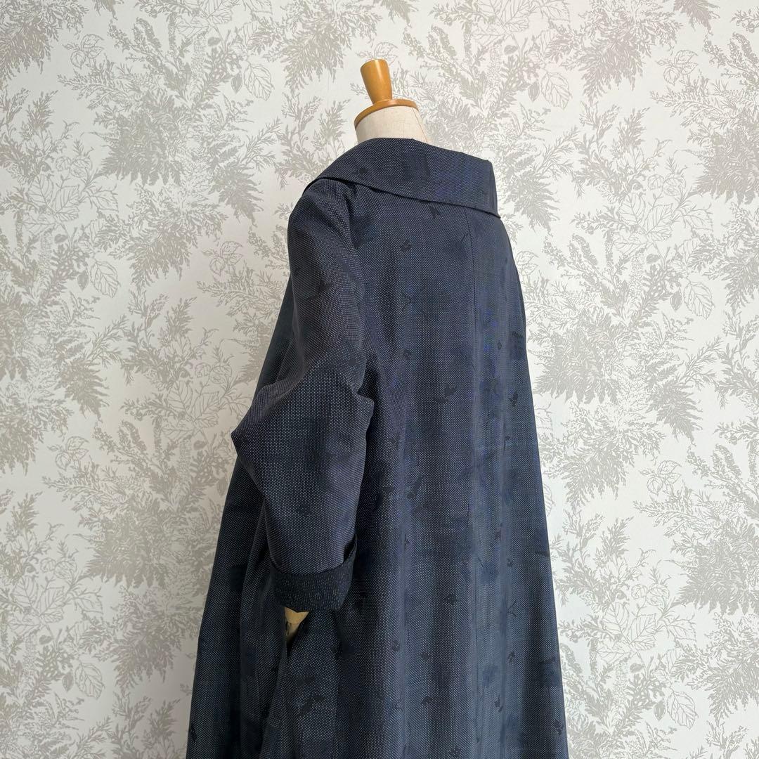 着物リメイク大島紬と結城紬のリバーシブルコート - メルカリ