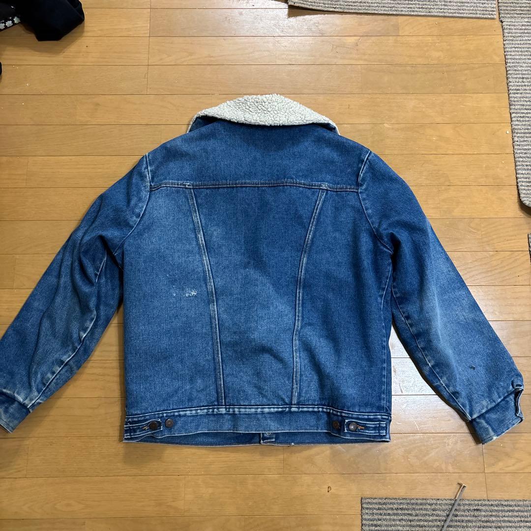80年代 USA製 希少サイズL ラングラーデニムボアジャケット