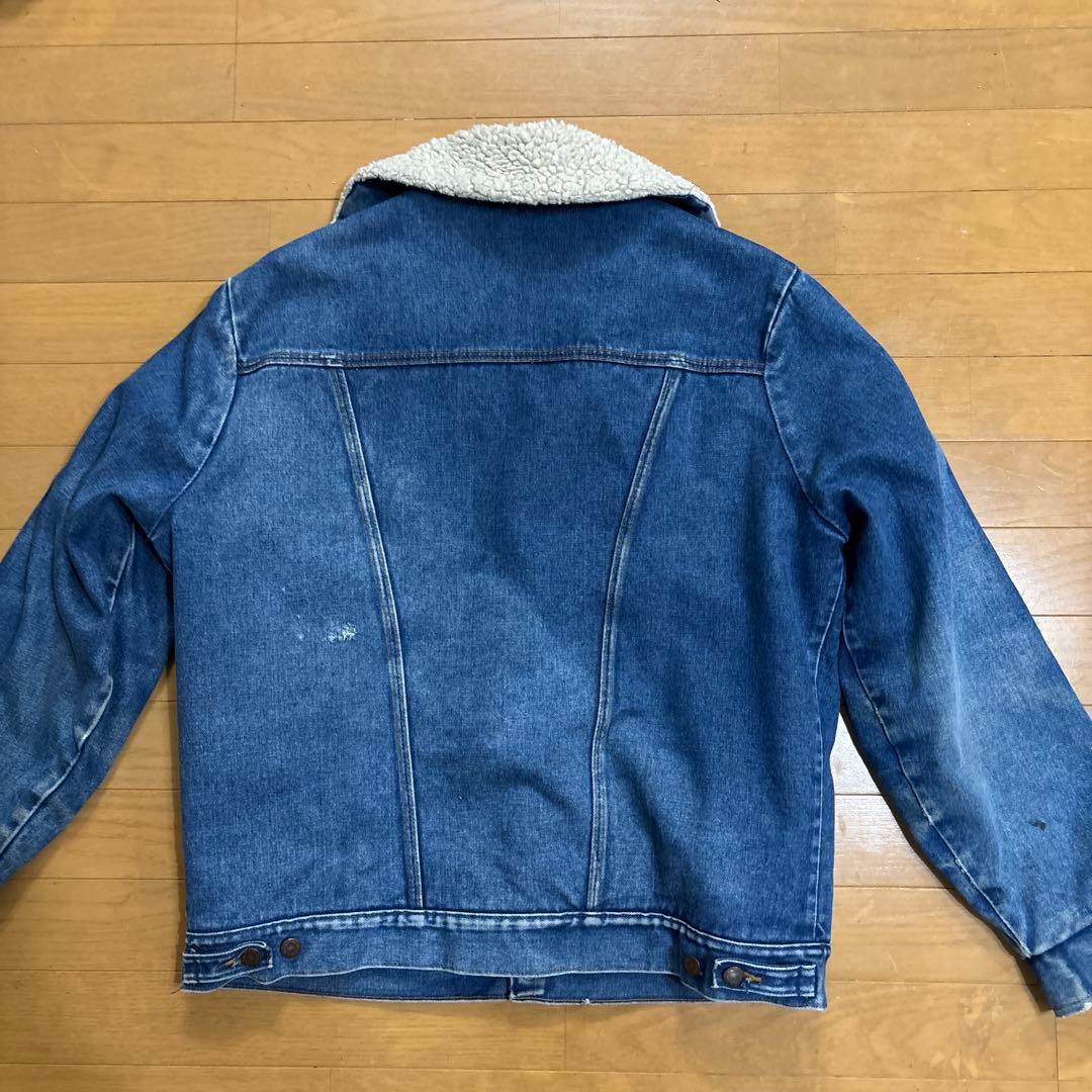 80年代 USA製 希少サイズL ラングラーデニムボアジャケット