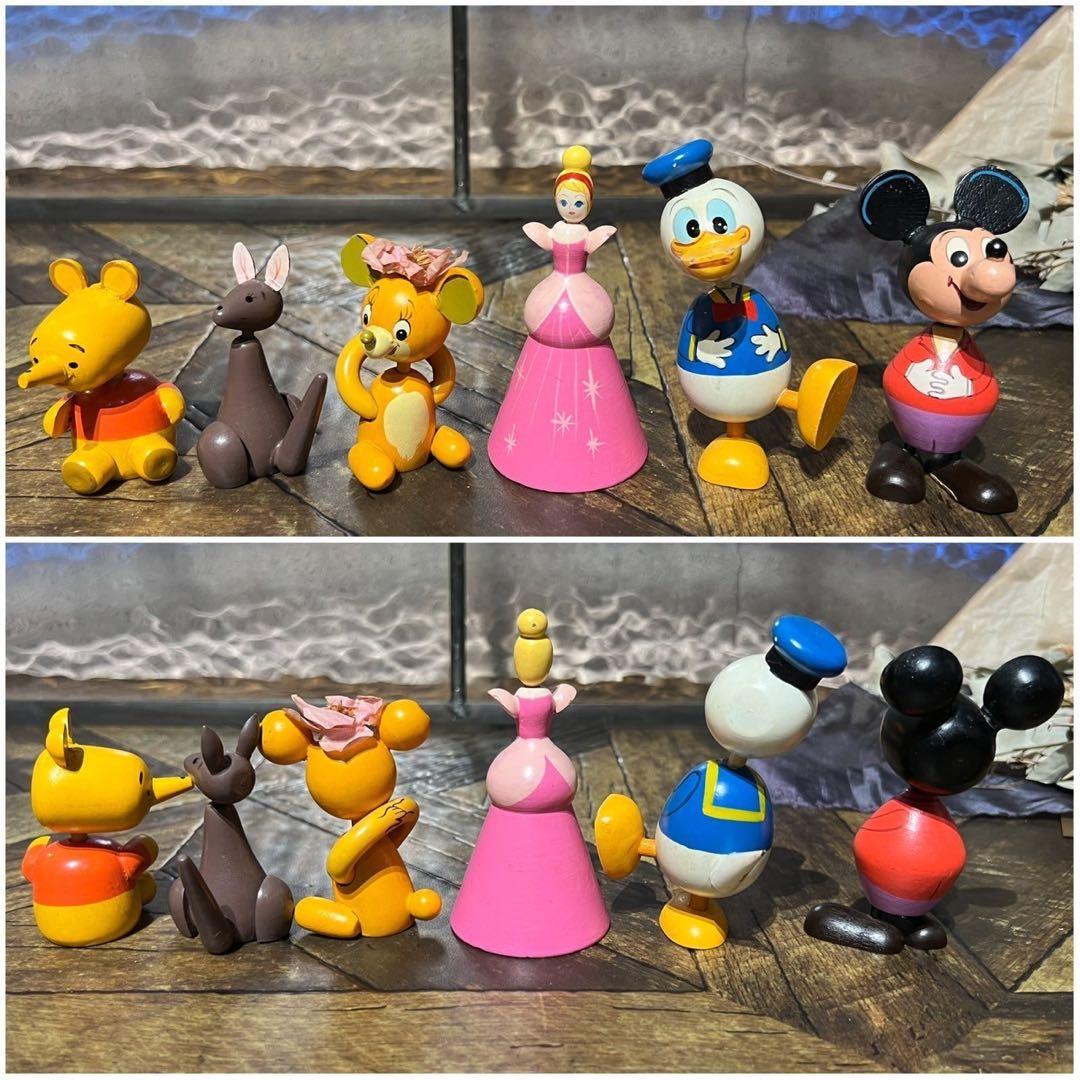 激レア 希少 ディズニー こけし セット 昭和レトロ 木製 人形