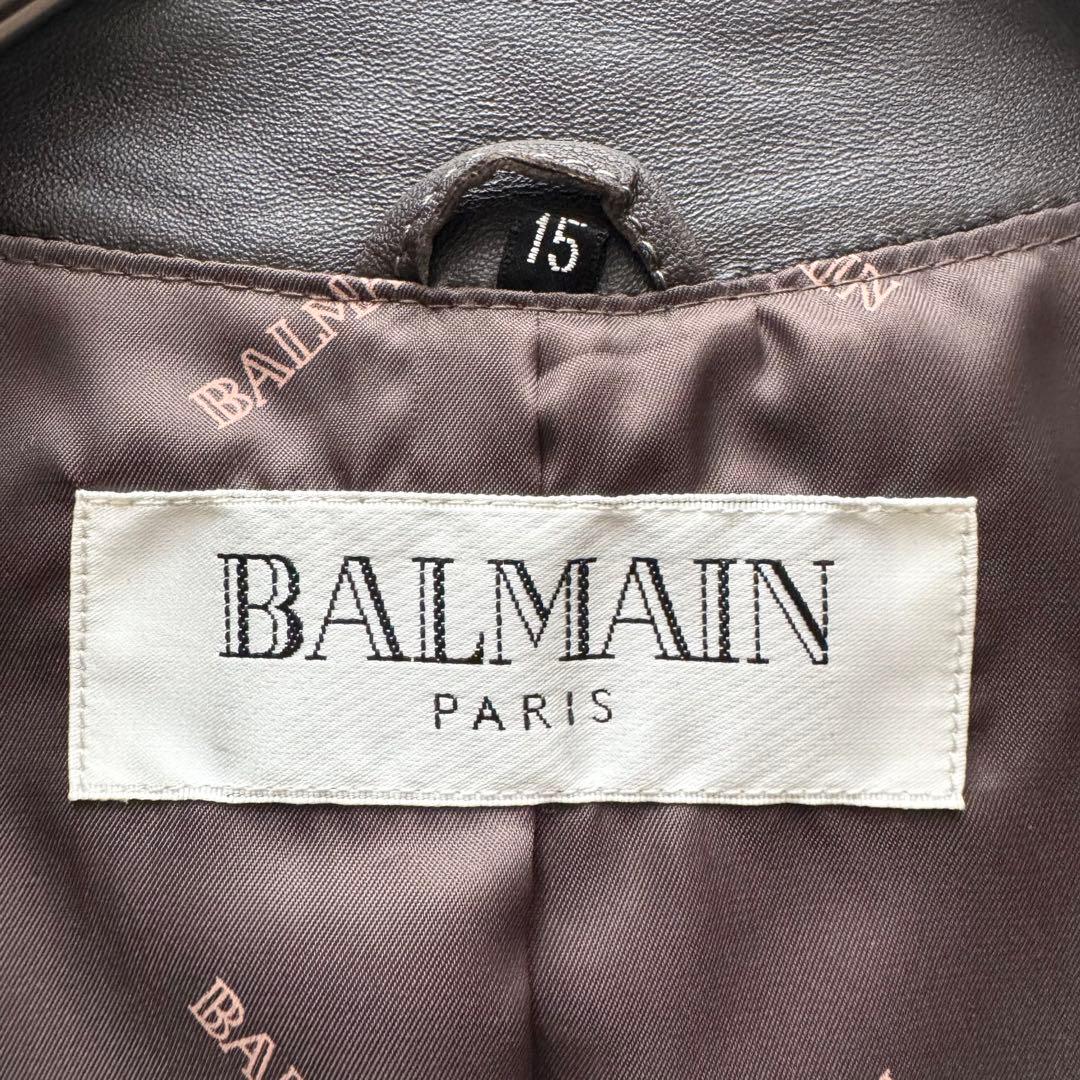 バルマン】レザージャケット 羊革 ブラウン 茶色 15号 - メルカリ