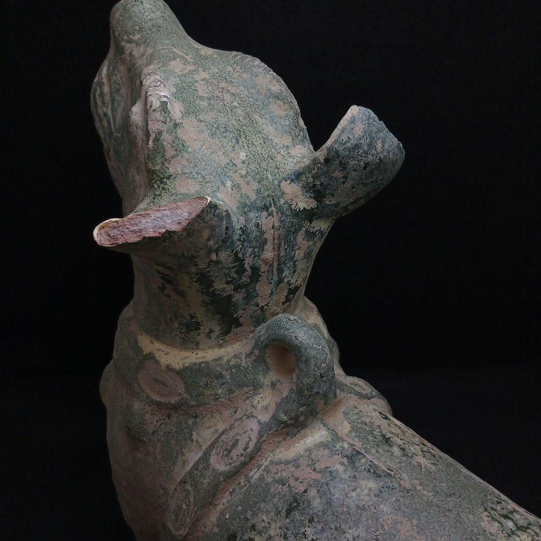 Y2952-1 中国 漢代 緑釉犬 置物 高さ34㎝の通販｜www.myxop.com