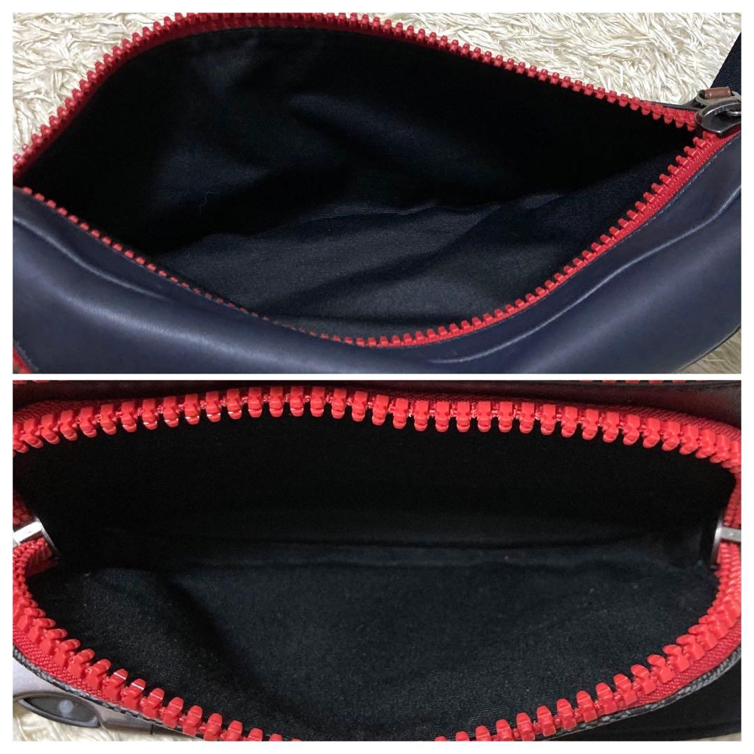 極美品】COACH コーチ ボディバッグ レザー PVC シグネチャー