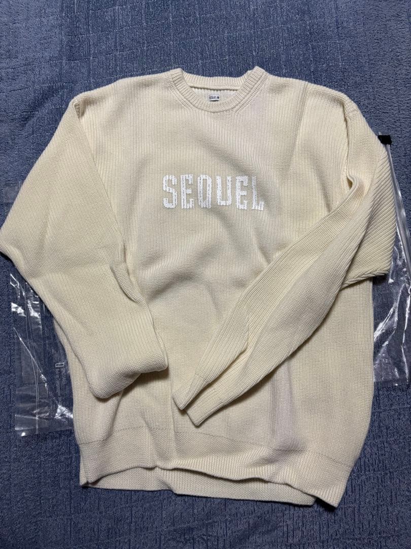 SEQUEL クルーネックニット　24aw WHT SEQUEL クルーネックニット 24aw WHT - メルカリ