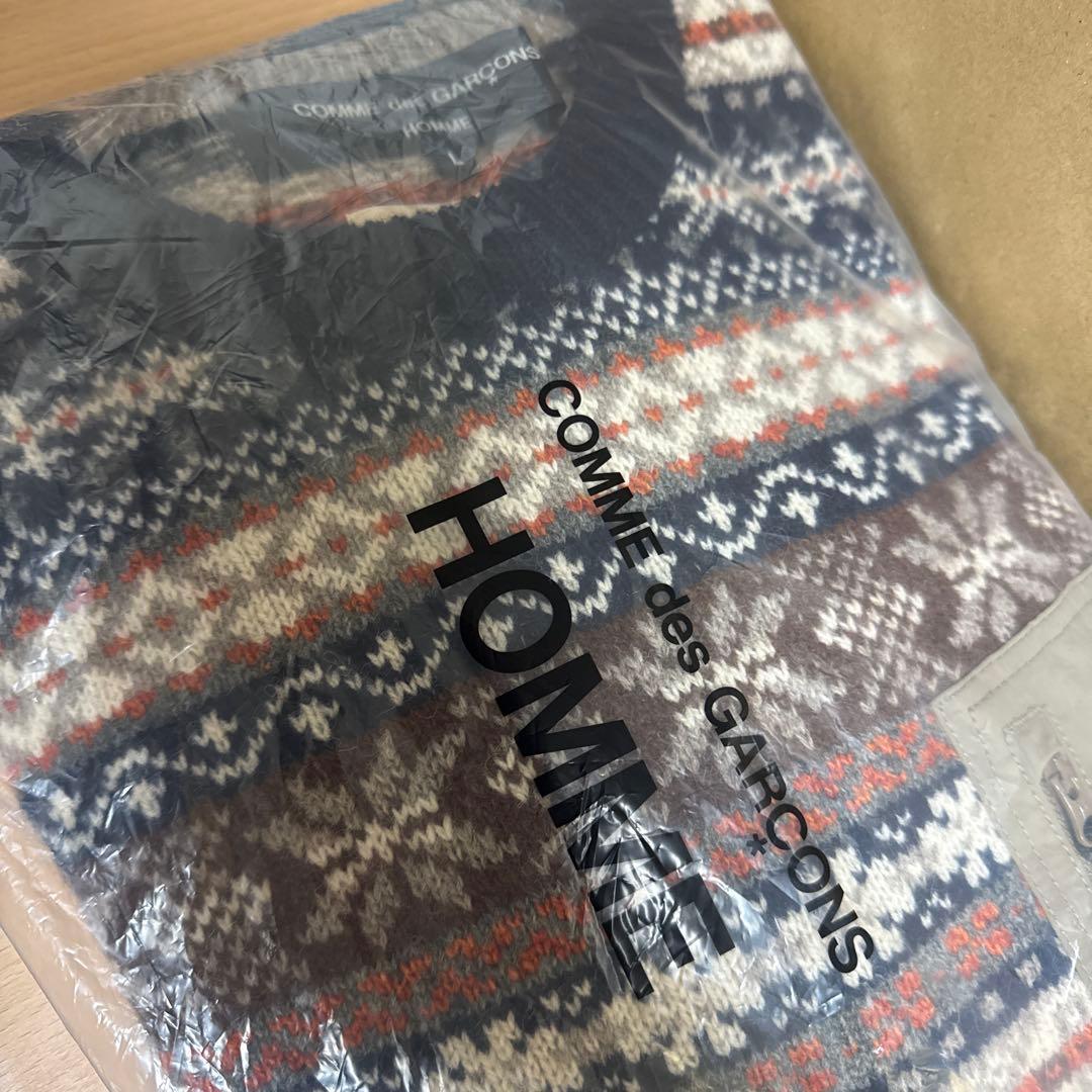 本当に綺麗です！☆コムデギャルソンオム☆フェアアイルクルーニット