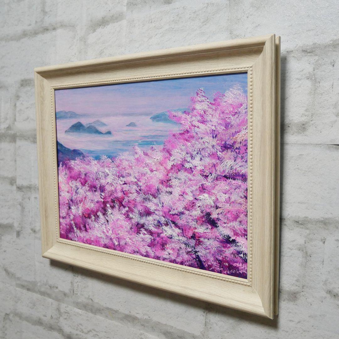 油絵 油彩 油彩画 絵 絵画【海の桜】 - メルカリ