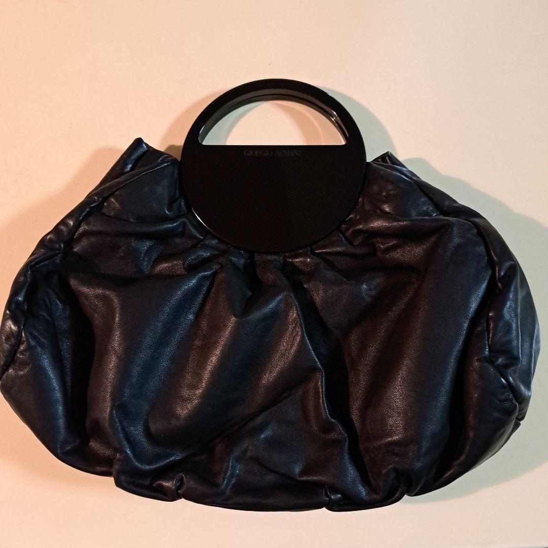 値下げ極美品【ジョルジオアルマーニ】ロゴ刻印ラムレザーバッグ GIORGIO ARMANI/ジョルジオ アルマーニ_Women通販 | ジョルジオ