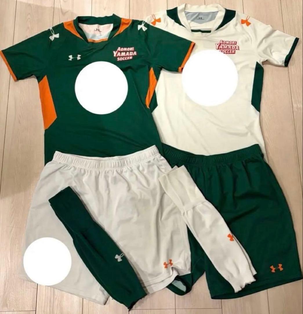青森山田サッカー ユニフォーム ホーム&アウェイ XL 青森山田/サッカー アウェイユニフォームフルセット アンダーアーマー