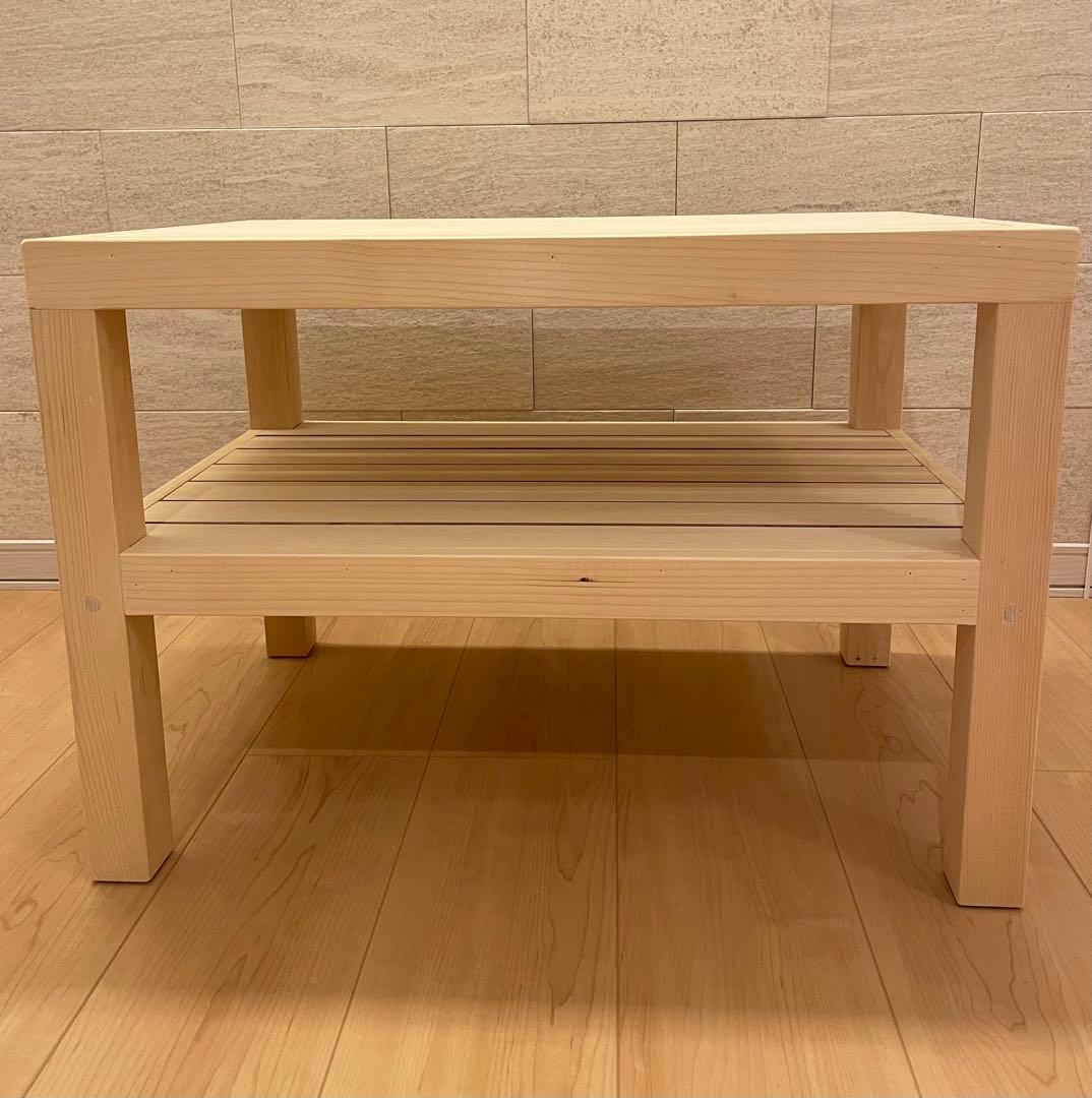 ハンドメイド テーブル ディスプレイ台 飾り棚 奥行40cm