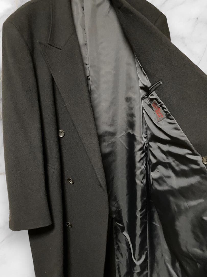 定価 10万】カシミヤ100% 裏地 メンズ チェスターコート ダブル