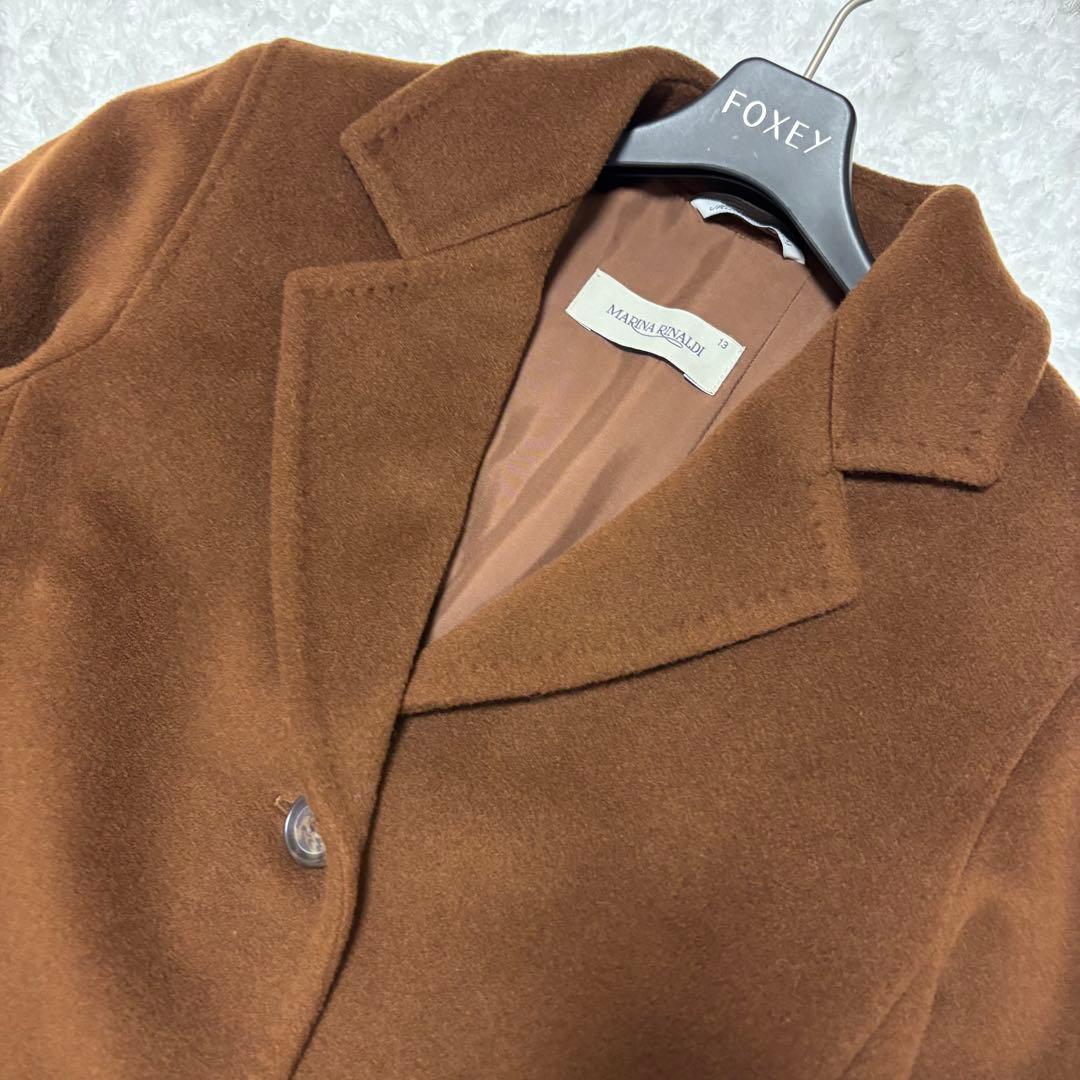 極美品】MARINA RINALDI カシミヤ ウール チェスターコート 13