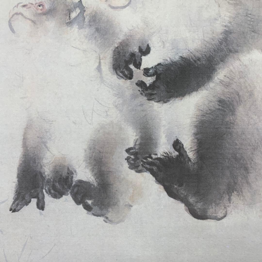 美品 掛け軸 竹内栖鳳筆 猿図 印刷 サンフランシスコ・アジア美術館