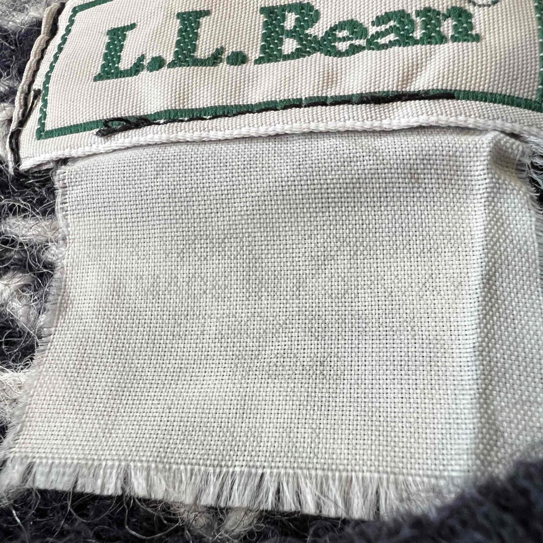 L.L.Bean バーズアイニットセーター クルーネック ネイビー ホワイト