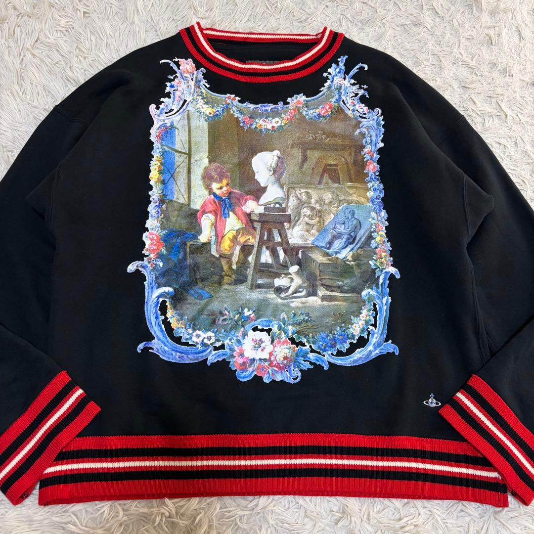 Vivienne Westwood MAN 絵画 プリント トレーナー XL相当 Vivienne Westwood MAN 絵画柄プリントトレーナー