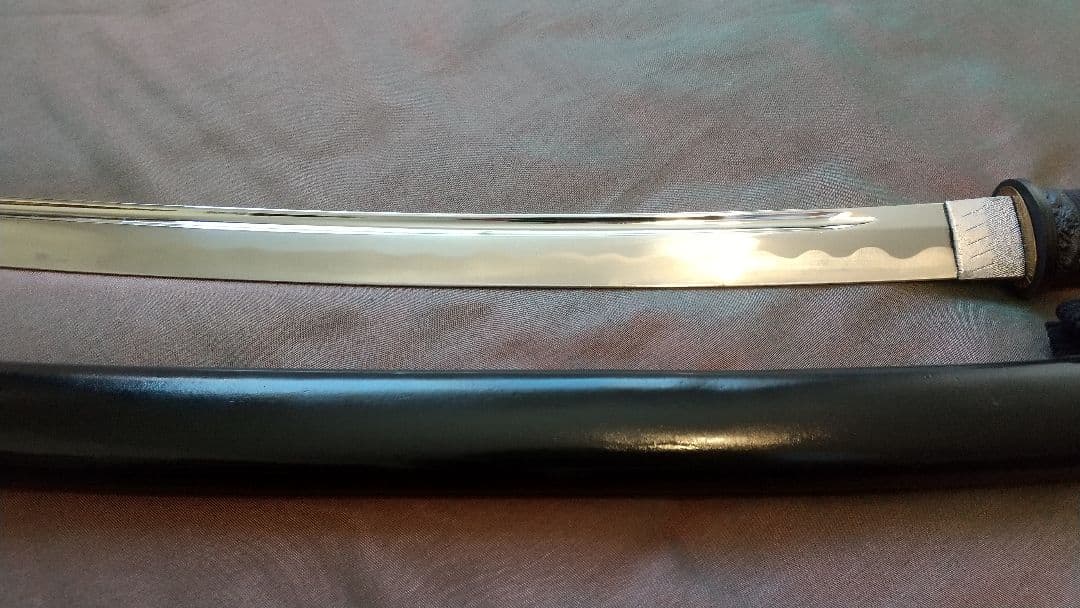 樋入り互の目刃紋】模造刀 舞踊 模擬刀 拵え 喰出し鍔