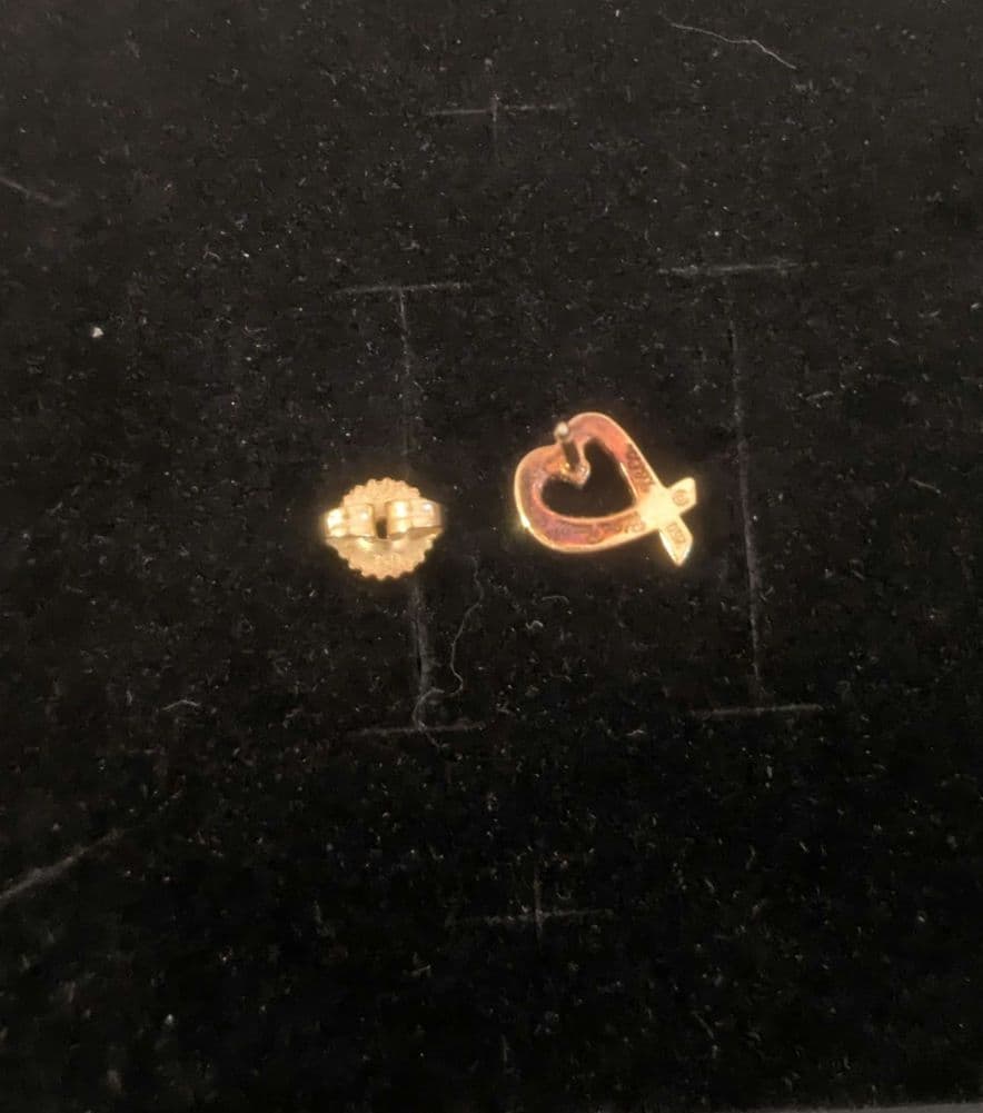 ♥ティファニー♥ラビングハート ピアス 18金 750 ゴールド 1.3g 片耳