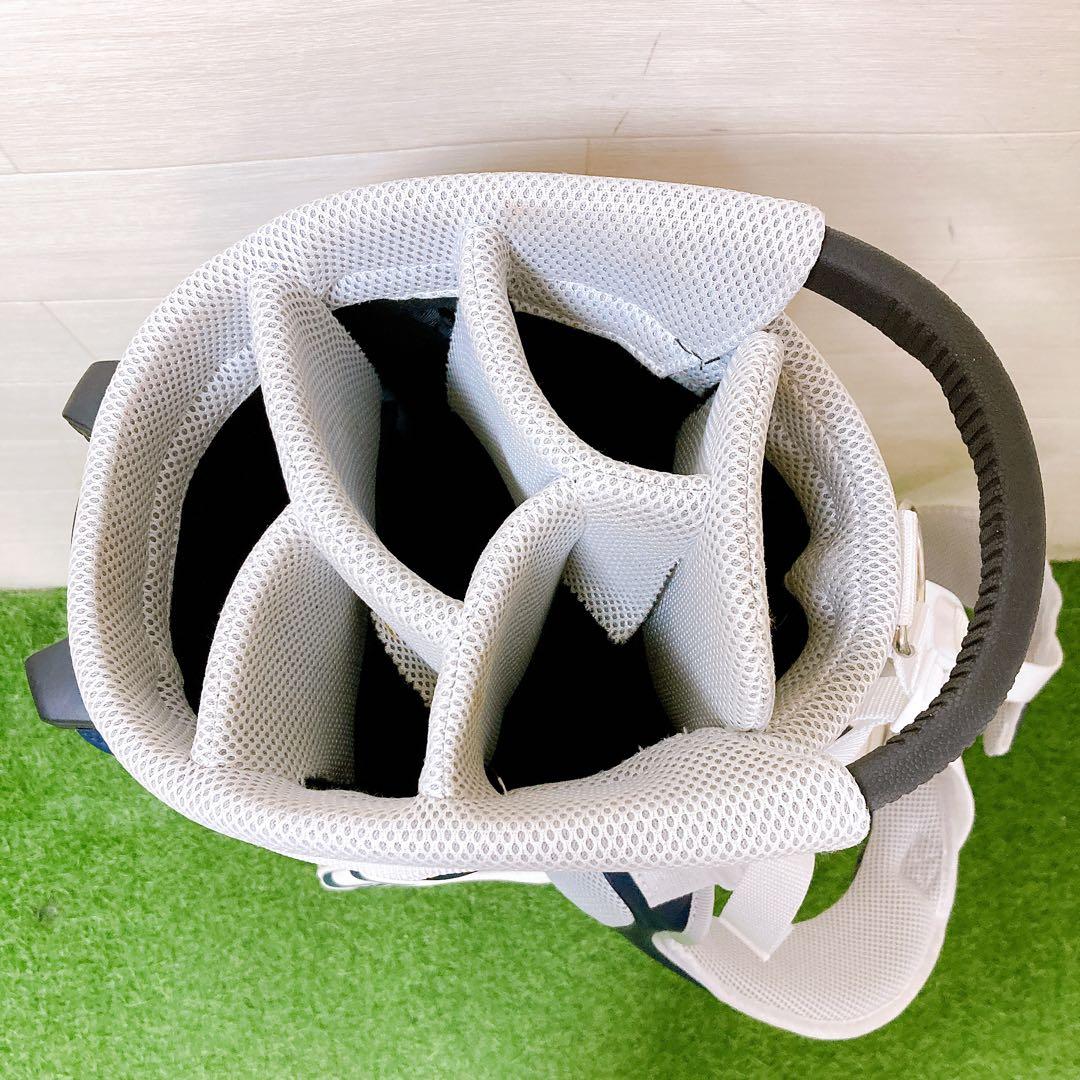 Mパーリーゲイツ マーケットボーダー柄 スタンドキャディバッグ原英莉