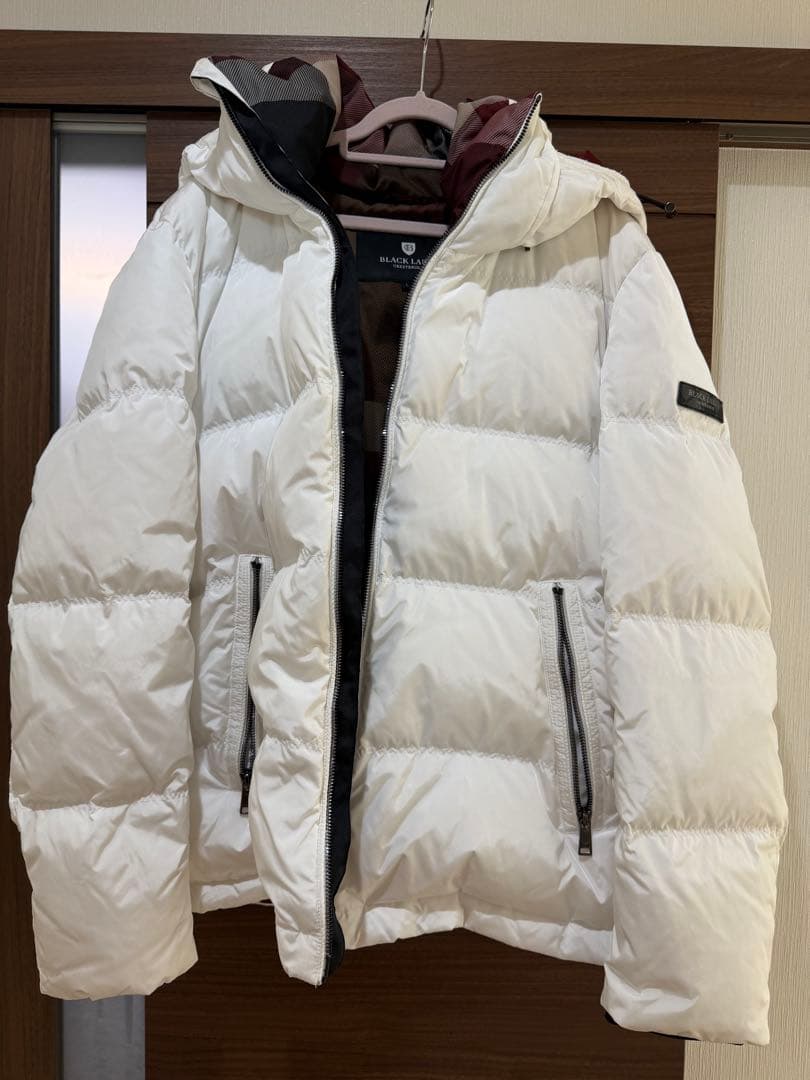 ブラックレーベルクレストブリッジ　フード付きダウンジャケット　Ｌサイズ　ホワイト BLACK LABEL CRESTBRIDGE（ブラックレーベル クレストブリッジ